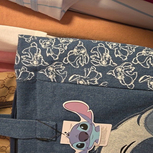 NWT Stitch large denim Tote zip top - Picture 2 of 5